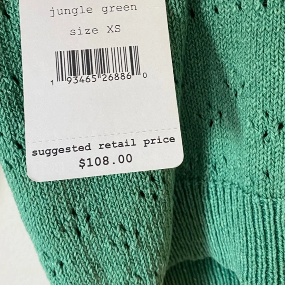 Free People Sand Castle Green Cropped Sweater Top